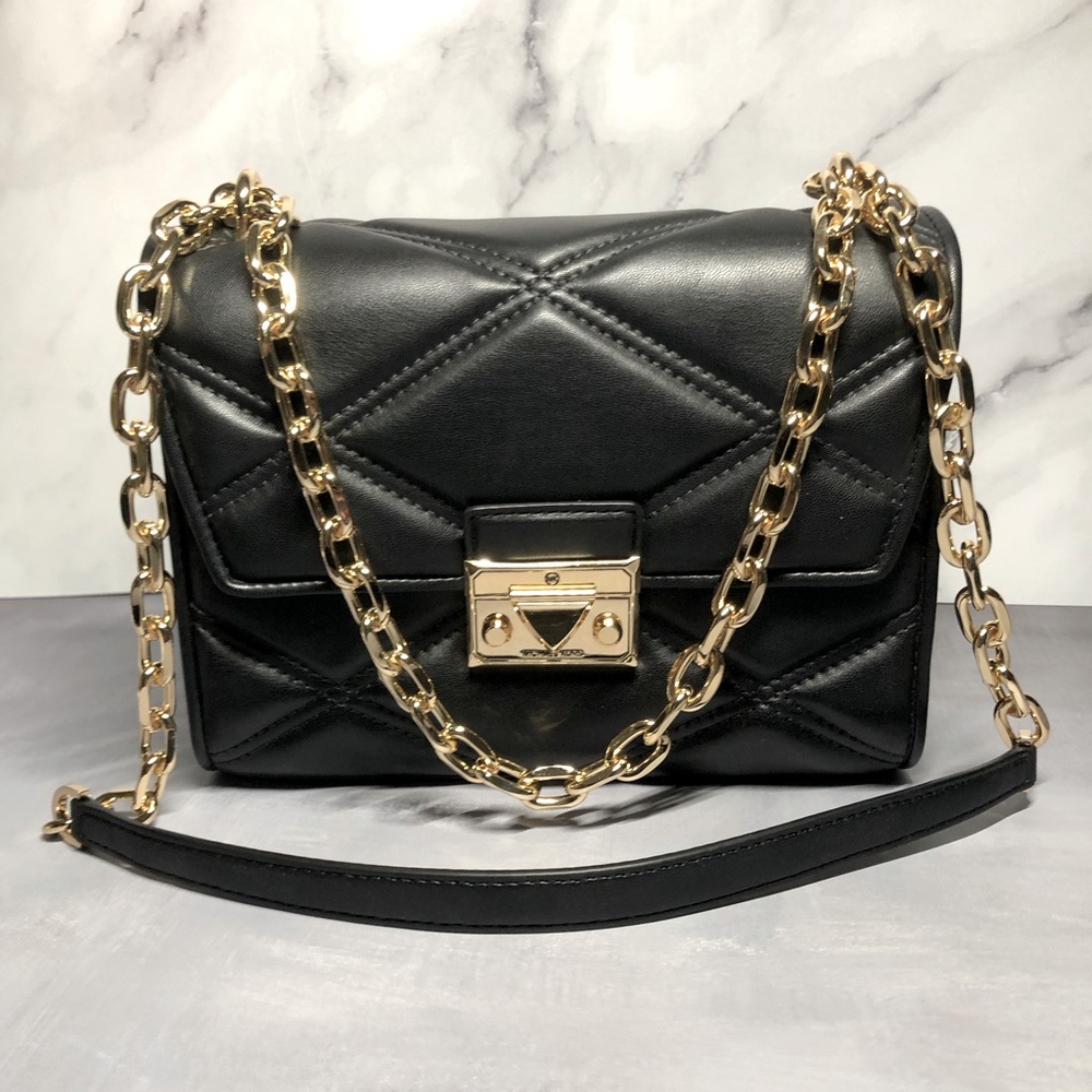 Michael Kors Serena Small Quilted Faux Leather Crossbody Bag